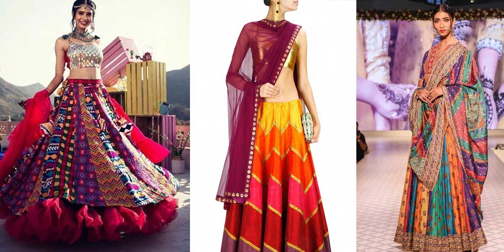 Make Jaws Drop In These Amazing Multi-Colour Lehengas At Pre-Wedding ...