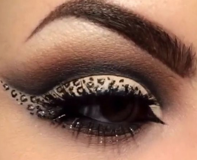 एनिमल प्रिंट आई शैडो ट्रेंड animal print eye shadow