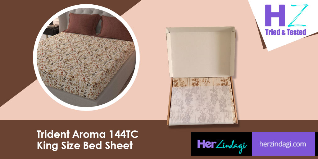HZ Tried & Tested Trident Aroma Bedsheet, King Size, Sandalwood