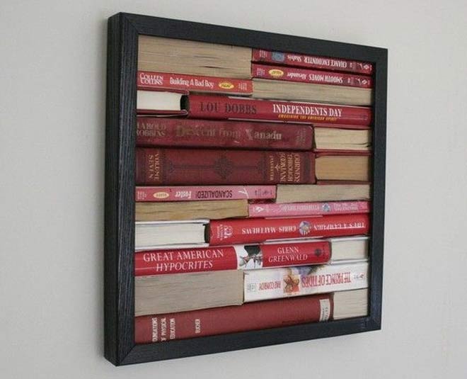 different ways of reusing old books inside 