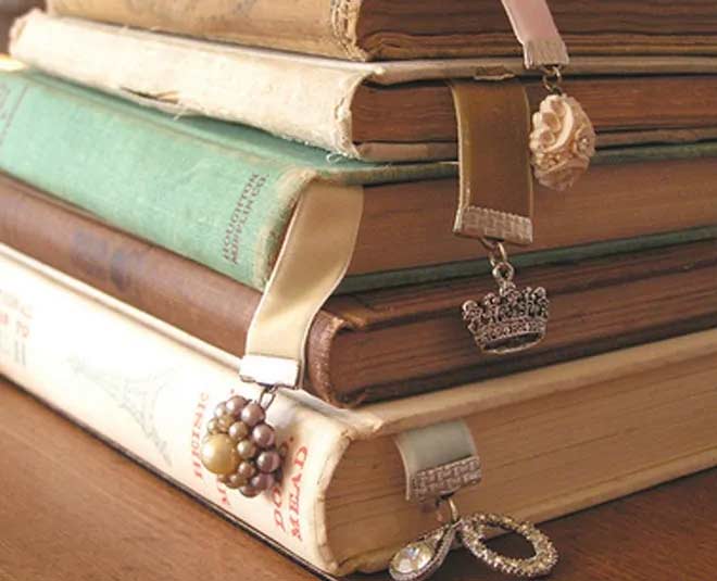 how to reuse old earrings as bookmarks