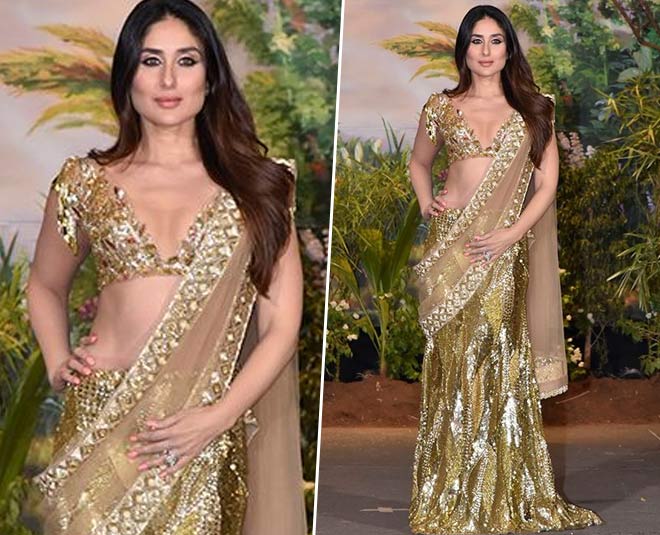 kareena golden saree