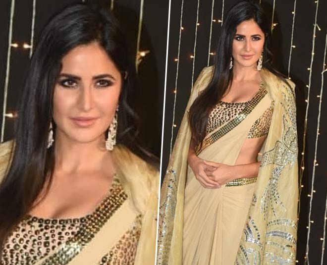 katrina golden saree