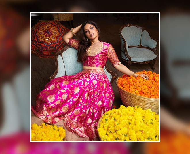मजेंटा कलर सिल्क लहंगा magenta lahanga