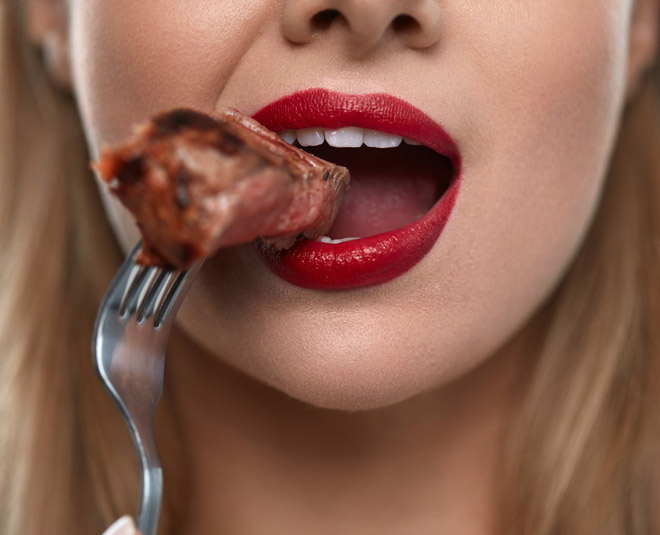 red meat before sleeping