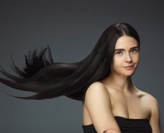 shiny hair with sesame seeds