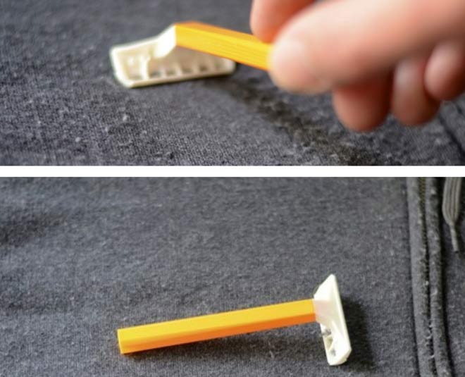 Remove Lint from Clothes with a Razor