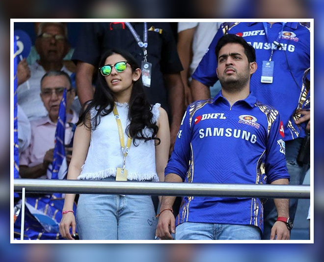 मैच का स्वैग akash ambani shloka meheta ambani stadium
