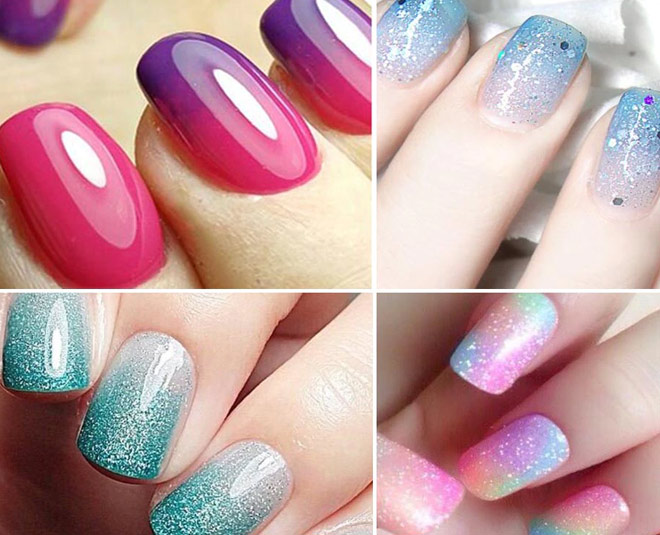 ऑम्ब्रे नेल आर्ट (ऑम्ब्रे नेल आर्ट) latest nail art trends ideas for women see images inside