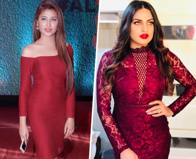 red dress himanshi vs mahira