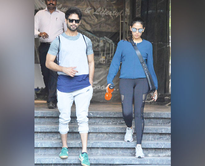 shahid kapoor and mira rajput gym looks inside 