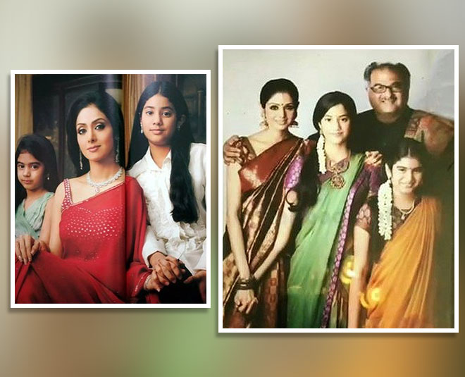 फैमिली फोटो sridevi family photo with jahnvi and khushi