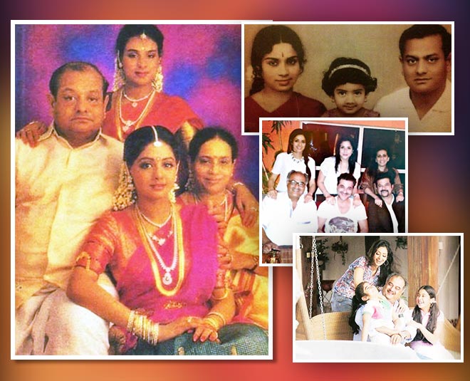 unseen photos sridevi with family