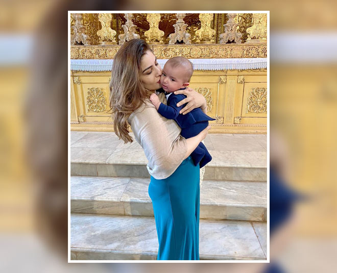 actress raveen tandon share pictures with her grandson inside 