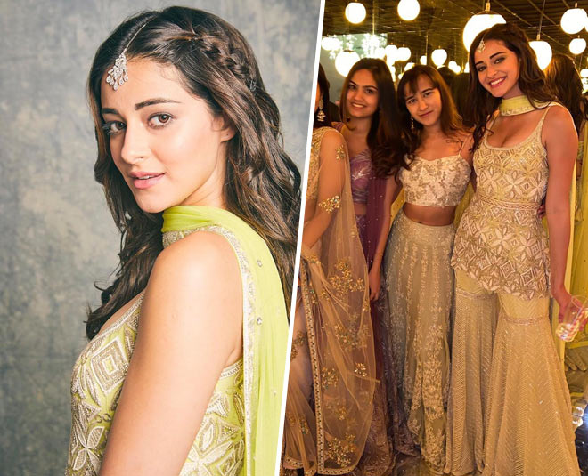 ananya panday lime green sharara look