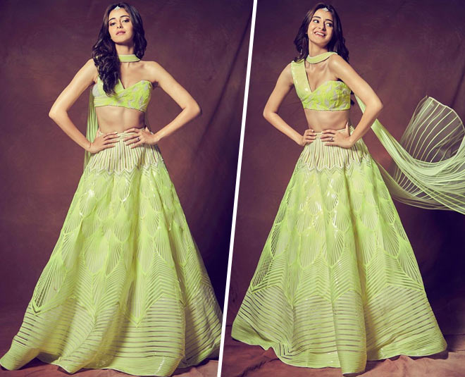 ananya panday stylish lehenga look