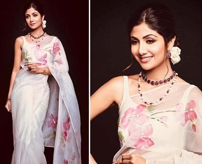 bollywood actresses organza fashion shilpa shetty
