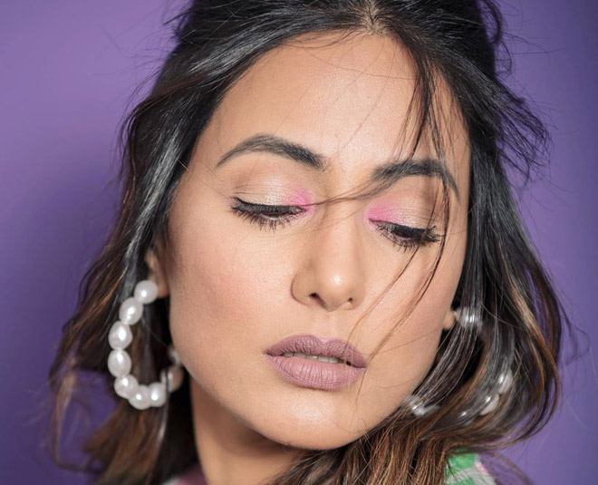hina khan eye makeup pink touch