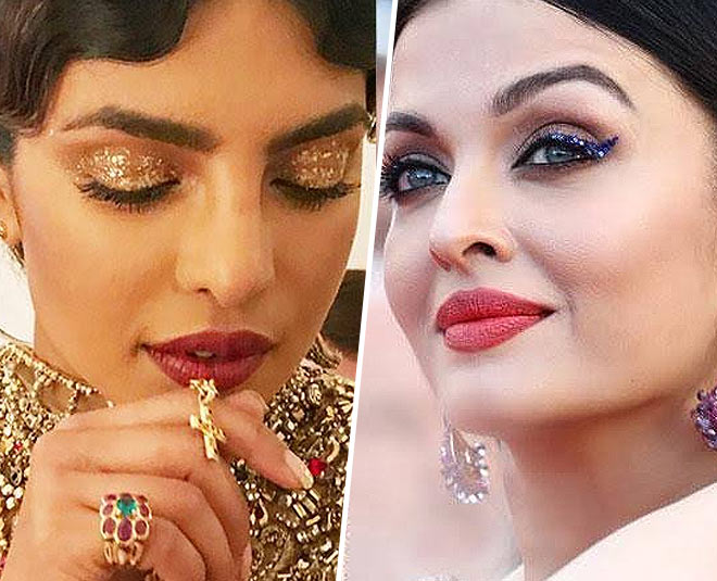 makeup trends  glittery eyes