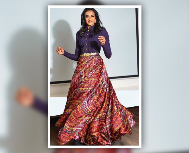 pv sindhu lehenga ideas multicolour