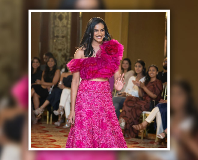 pv sindhu lehenga ideas pink
