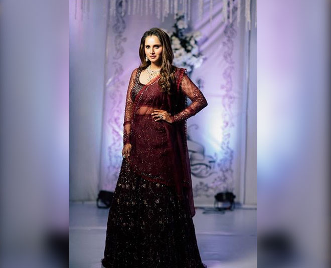 sania mirza evening party inspiration lehenga