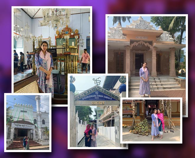 सारा का धार्मिक अवतार- sara ali khan temple mosque church