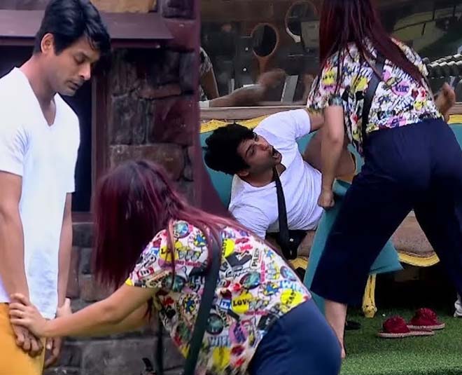 shehnaz  gill slapped  siddharth  shukla video