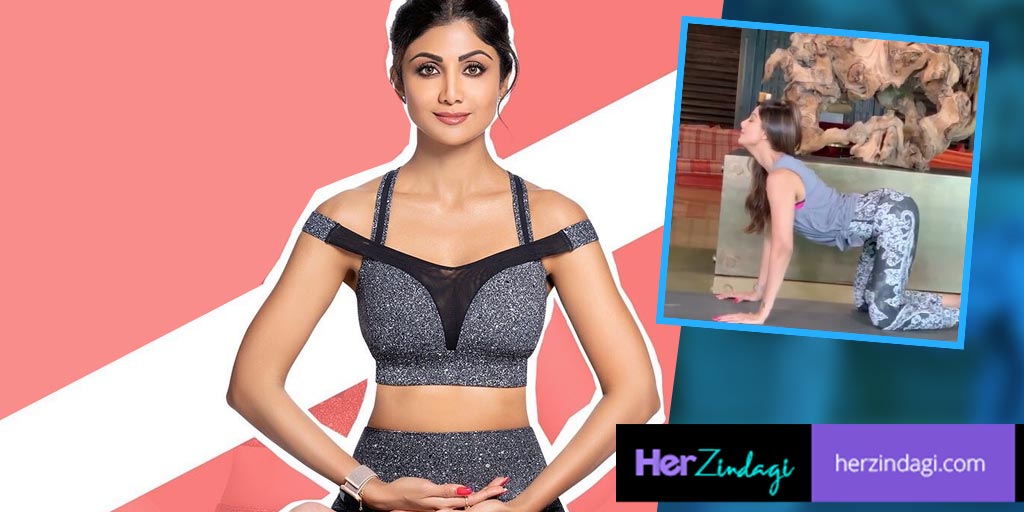 Cat Camel Yoga Pose to Reduce Back Pain by Shilpa Shetty