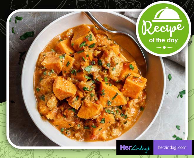 Weight Loss Recipe Of Shakarkandi Or Sweet Potato Curry weight loss