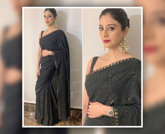 tabu in black saree