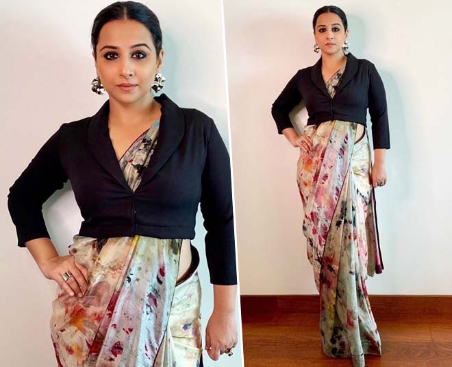 vidya balan saree looks different