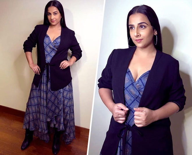 vidya balan saree on jacket
