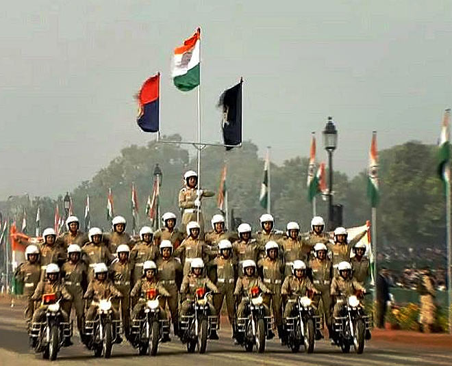 women bikers crpf  january celebrations