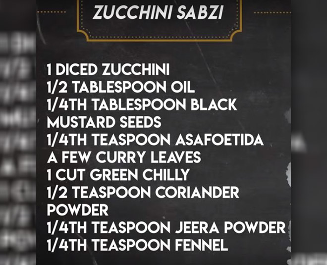 zucchini sabzi recipe