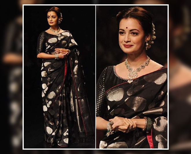 Barkha Singh Shows How To Ace A Simple Black Saree Look With Oxidised  Jewellery