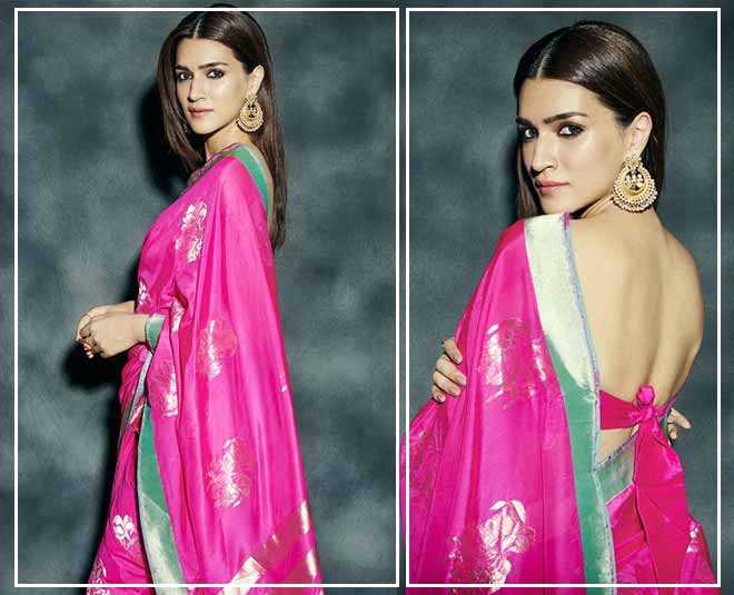 kriti sanon blouse designs pink