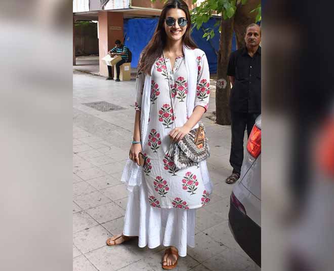 Kriti Sanon in a chikankari suit – South India Fashion