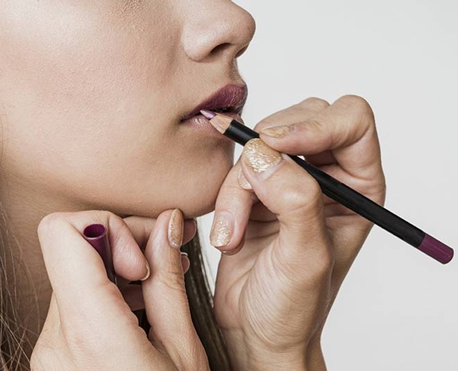 apply lip liner perfectly inside 