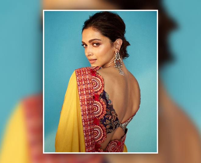 deepika padukone v neck blouse design