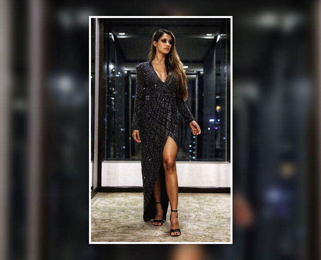 disha patani shimmery dress