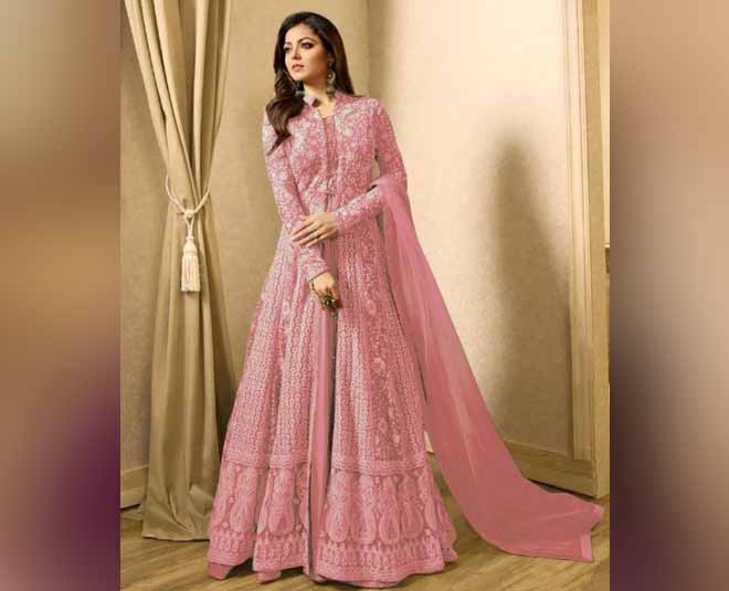 drashti dhami pink anarkali suit