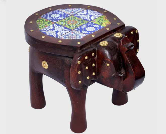 home interiors with woodern stools inside