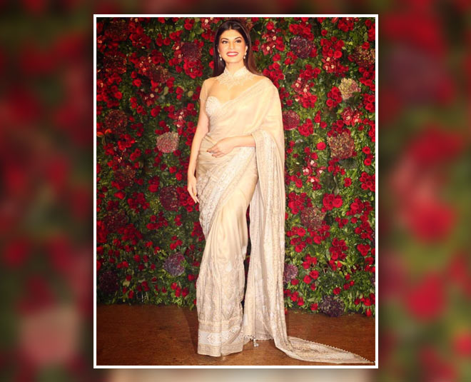 jacqueline glamorous saree looks