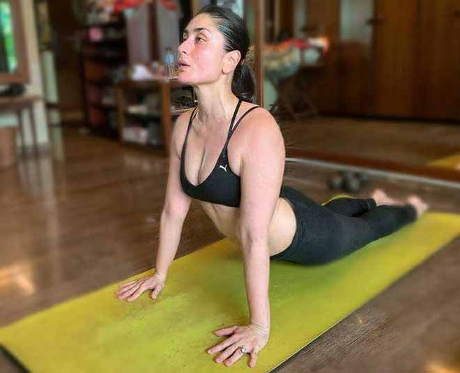 kareena kapoor khan fitness cobra pose inside