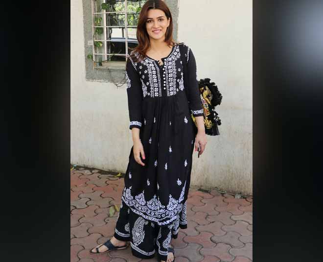 लखनवी कढ़ाई वाली ड्रेस kriti sanon summer dress
