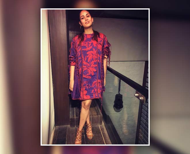 mira kapoor short dress pink