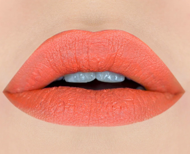 orange lipstick inside 