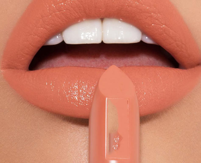 orange lipstick inside 