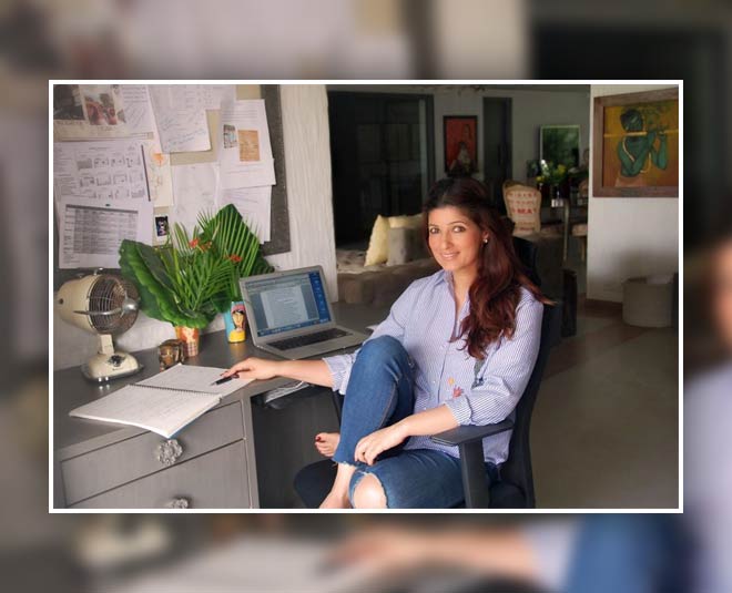 होम ऑफिस twinkle khana akshay kumar house pics inside